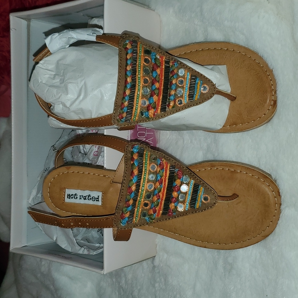 Boho sandals multi color